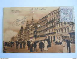 Cob 85 Gelopen 1912 Op Cp Oostende Ostende - La Digue Centrale - 1910-1911 Caritas