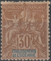 OCÉANIE Poste   9 * MH Type Groupe 1899-1900 (CV 16,50 €) [ColCla] - Neufs