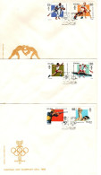 Poland 1988 Seoul Olympics Set 3 First Day Covers - FDC