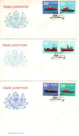 Poland 1988 Ships Set 3 First Day Covers - FDC