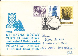 Poland Cover Sent To DDR 4-8-1985 With CHESS Stamp, Postmark And Cachet - Briefe U. Dokumente