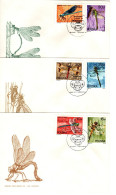 Poland 1988 Dragonflies Set 3 First Day Covers - FDC