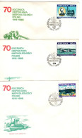 Poland 1988 National Industries Set 6 First Day Covers - FDC