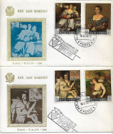 2 Fdc FAIP:  DIPINTI DI TIZIANO 1966 - No Viaggiate - FDC