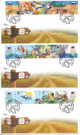 Israel FDC 26-5-2013 Complete Set Israel National Trail On 5 Covers With Cachet Very Nice Covers - FDC