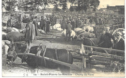 58 NIEVRE - SAINT-PIERRE-LE-MOUTIER  CHAMP DE FOIRE N° 199 - Belle Animation - Circulé 1926 - AGRICULTURE ELEVAGES - - Saint Pierre Le Moutier