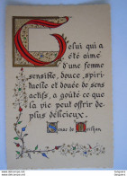 Enluminures Pensée - Senac De Meilhan - Celui Qui A été Aimé D'une Femme Sensible, Douce, Sprirtuelle Et Douée.... - Philosophie & Pensées