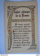 Enluminures Pensée - Initale A Analyse Chimique De La Femme Se Trouve Rarement à L'état Naturel. Extérieur Recouvert.... - Philosophie & Pensées