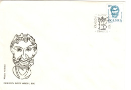 Poland 1989 Wawel Heads 20zl Blue,first Day Cover - FDC