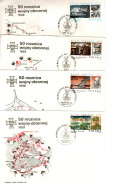 Poland 1989 War Wold II Battles Scenes,set 4 First Day Covers - FDC