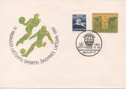 Lithuania, Basketball Centenary, Stationery, Cancel Vilnius - Basketbal