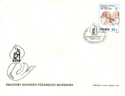 Poland 1989 World Fire Fighting Congress First Day Cover - FDC