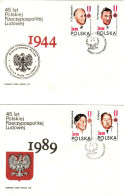 Poland 1989 Republic 45th Anniversary First Day Covers - FDC