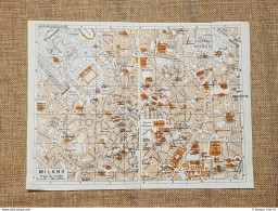 Pianta O Piantina Del 1937 La Città Di Milano (1) Lombardia T.C.I. - Cartes Géographiques