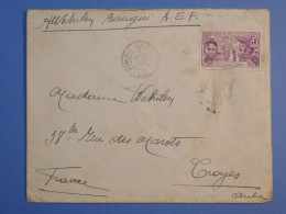 DK 12 AEF OUBANGUI CHARI  BELLE LETTRE    1937 A TROYES ++AFF. INTERESSANT++++ + - Brieven En Documenten