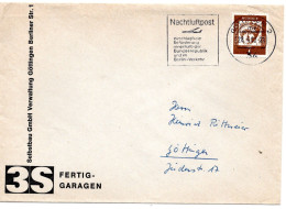 63015 - Bund - 1962 - 7Pfg Elisabeth EF A OrtsDrucksBf GOETTINGEN - NACHTLUFTPOST ... - Cartas & Documentos