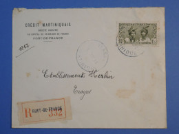 DK 12 MARTINIQUE   BELLE LETTRE  RECO   BANQUE 1935 A TROYES  FRANCE ++AFF. INTERESSANT++++ + - Storia Postale