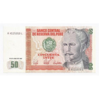 PEROU - PICK 131 B - 50 INTIS - 26.06.1987 - NEUF - Peru