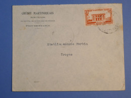 DK 12 MARTINIQUE   BELLE LETTRE     BANQUE 1935 A TROYES  FRANCE ++AFF. INTERESSANT++++ + - Covers & Documents