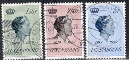 Luxembourg 1959  Set Of Stamps Issued To Celebrate The 40th Anniversary Of Reign Of Grand Duchess Charlotte In Fine Used - Gebruikt