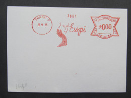 BRIEF Praha Esspi 1945 Frankotyp Anulát Zkušební Otisk Postfreistempel Frankotype  // P1485 - Lettres & Documents