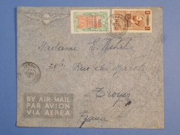 DK 12 AEF OUBANGUI   BELLE LETTRE   1937 BANGUI A TROYES  FRANCE ++AFF. INTERESSANT++++ + - Lettres & Documents