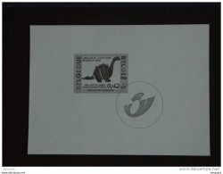 België Belgique GCA7 2002 Dino Dinosaurus Zwart-wit Blaadje Feuillet Noire Et Blanc Du Timbre Van Zegel 3056 - Feuillets N&B Offerts Par La Poste [ZN & GC]