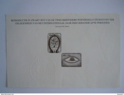 België Belgique ZNP14 NL - 1982 - Gehandicapte Personen Les Handicapés (1999/00) Heeft Een Kleine Sticker Op De Rugzijde - Folletos Blanco Y Negro [ZN & GC]
