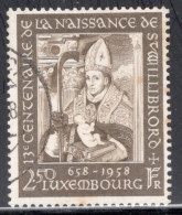 Luxembourg 1958  Single Stamp Issued To Celebrate The 1300th Anniversary Of The Birth Of St. Willibrord, In Fine Used - Usati