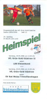 Fußball-Programm PRG VfL Grün-Gold Güstrow Vs SV Rot-Weiss Trinwillershagen 20. 5. 2006 RW LSG Elmenhorst Lichtenhagen - Programma's