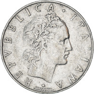 Monnaie, Italie, 50 Lire, 1959, Rome, TB+, Acier Inoxydable, KM:95.1 - 50 Lire
