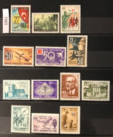 Lot De 13 Timbres Neufs** Turquie 1961 - Unused Stamps