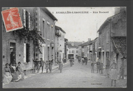 86 Availles-limouzine Rue Rocard édit. Giraud N° 4 Très Animée - Availles Limouzine