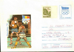 INTERO POSTALE POSTA ROMANA OLIMPIADE DI BARCELLONA 92 /BARCELONA 92 PUGILATO - Boxeo