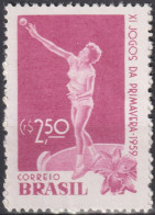 1959 Brasilien ** Mi:BR 963, Sn:BR 896, Yt:BR 681, Putting The Shot - Nuovi