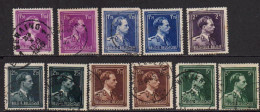 Belgique 1943  Leopold III - Profil à Droite "Col Ouvert" COB 641 à 646a (complet 11 Timbres) - 1936-1957 Col Ouvert