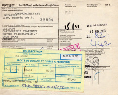 Ungheria (1993) - Bollettino Pacchi Per La Francia - Cartas & Documentos