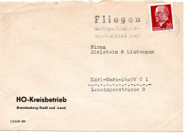 63038 - DDR - 1962 - 20Pfg Ulbricht EF A Bf BRANDENBURG - FLIEGEN ... KRANKHEITEN ... -> Karl-Murx-Stadt - Krankheiten