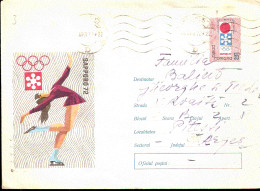 BUSTA POSTA ROMANA VIAGGIATA OLIMPIADI INVERNALI 1972 SAPPORO - PATTINAGGIO ARTISTICO - Figure Skating