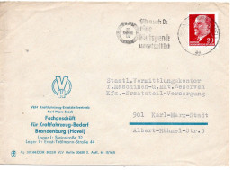 63042 - DDR - 1965 - 20Pfg Ulbricht EF A Bf BRANDENBURG - ... BLUTSPENDE ... -> Karl-Murx-Stadt - Cruz Roja