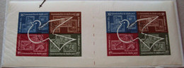 Rumänien, 1962, Bl 53, Kosmos, Blockpaar Ungetrennt,  Abart Buchstabe I Fehlt  In Artificial, Block Links, Gestempelt - Abarten Und Kuriositäten