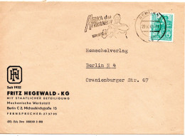 63044 - DDR - 1960 - 10Pfg Fuenfjahrplan EF A OrtsBf BERLIN - AFRIKA DEN AFRIKANERN - Storia Postale