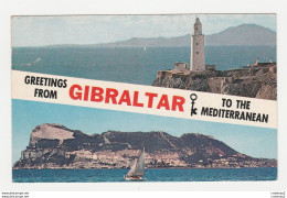 GIBRALTAR En 2 Vues N°29 De 1966 VOIR DOS Et Timbre Churchill - Gibraltar