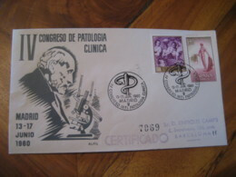 MADRID 1960 Ramon Y Cajal Clinical Pathology Cong Cancel Cover SPAIN Microscope Science Optics Health Sante - Malattie