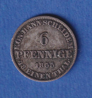 Hannover Königreich Silbermünze 6 Pfennige 1855 - Otros & Sin Clasificación