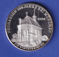 Silbermedaille 100 Jahre Eingemeindung Von München - Neuhausen 1990 - Unclassified