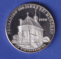 Silbermedaille 100 Jahre Eingemeindung Von München - Neuhausen 1990 - Zonder Classificatie