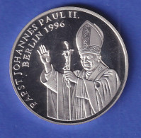 Silbermedaille Papst Johannes Paul II. In Berlin - 1996 PP - Ohne Zuordnung