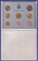 Vatikan Euro-Kursmünzensatz 2003 Papst Johannes Paul II. 8 Münzen Im Folder - Vaticano