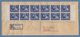 Südwestafrika 1948 Silberhochzeit Mi.-Nr. 258-59 12er-Block Auf R-FDC Windhoek - Namibie (1990- ...)